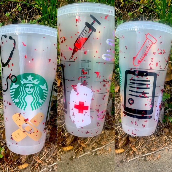 Starbucks venti cup theme nurse life custom made